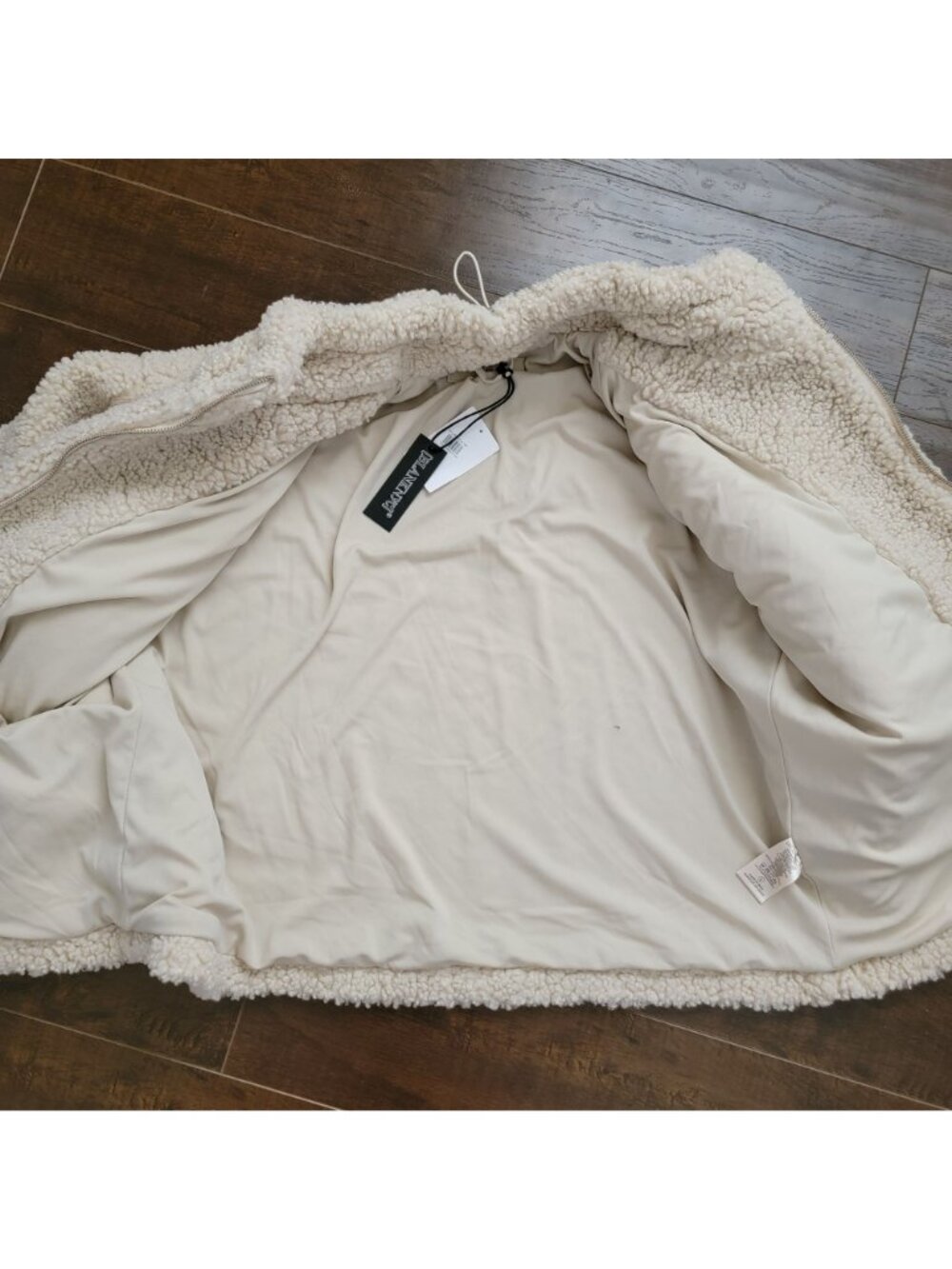 BLANKNYC Corduroy Sherpa Jacket Cottagecore Beige Boho Chic Rustic Y2K Womens S - Picture 4 of 8
